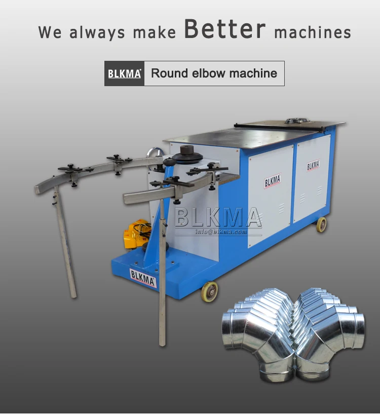 Automatic Hvac Round Air Duct Elbow Former / Blkma Made Round Duct