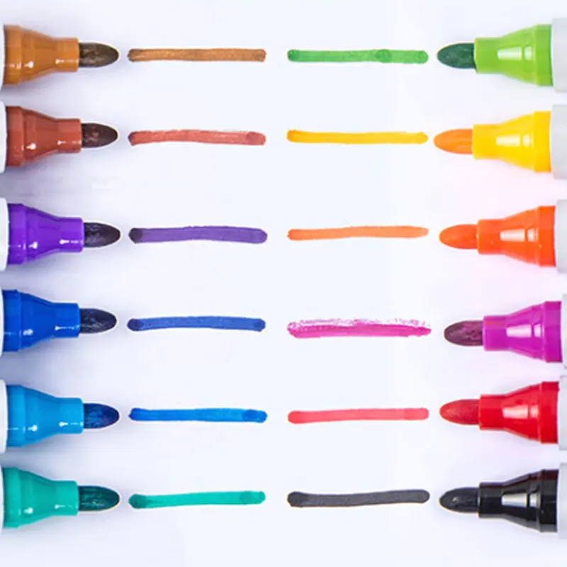 12 multicolors custom whiteboard marker pen , with refill ink kids whiteboard marker set