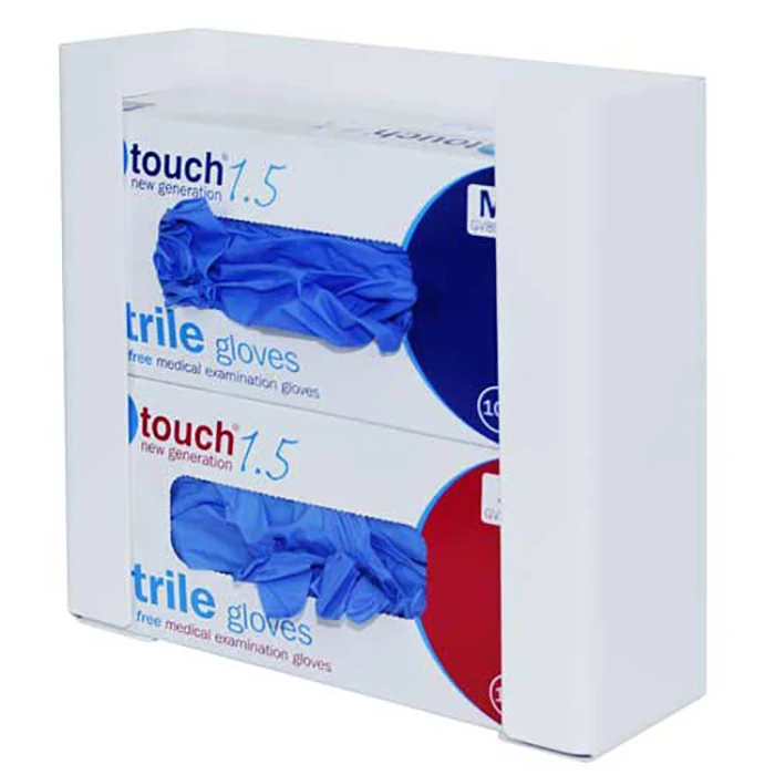 Clear Plastic Triple Glove Box Holder Acrylic Installing Wall Mountable