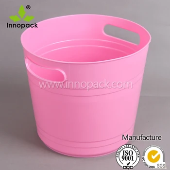 pink plastic bucket