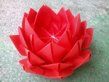 Red Origami Lotus Buy Origami Flowers Product On Alibabacom