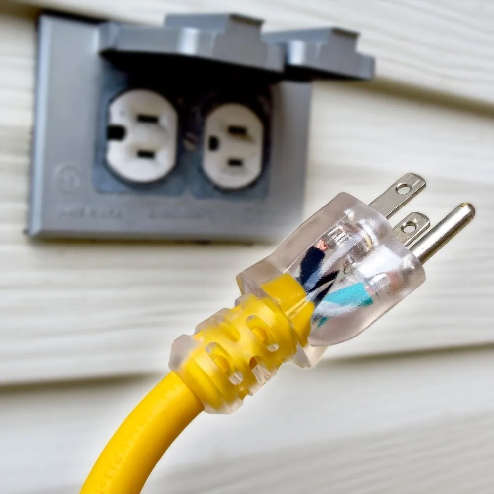 Heavy Duty Yellow Extension Cable Extension Cable With 3 Prong Grounded