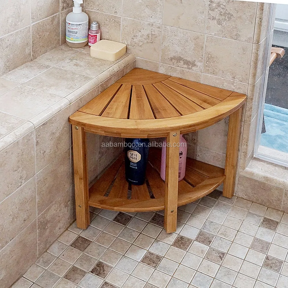 Wood Bamboo Corner Shower Seat Bench Buy Corner Benches,Shower Corner