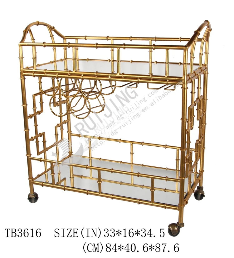 Gl Steel Gold Bar Cart With Wine Rack Gl Steel Gold Bar Cart With Wine Rack