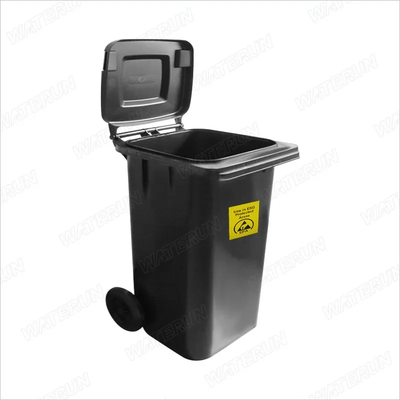 Plastic Dustbin Esd Conductive Cleanroom Waste Anti Static Garbage