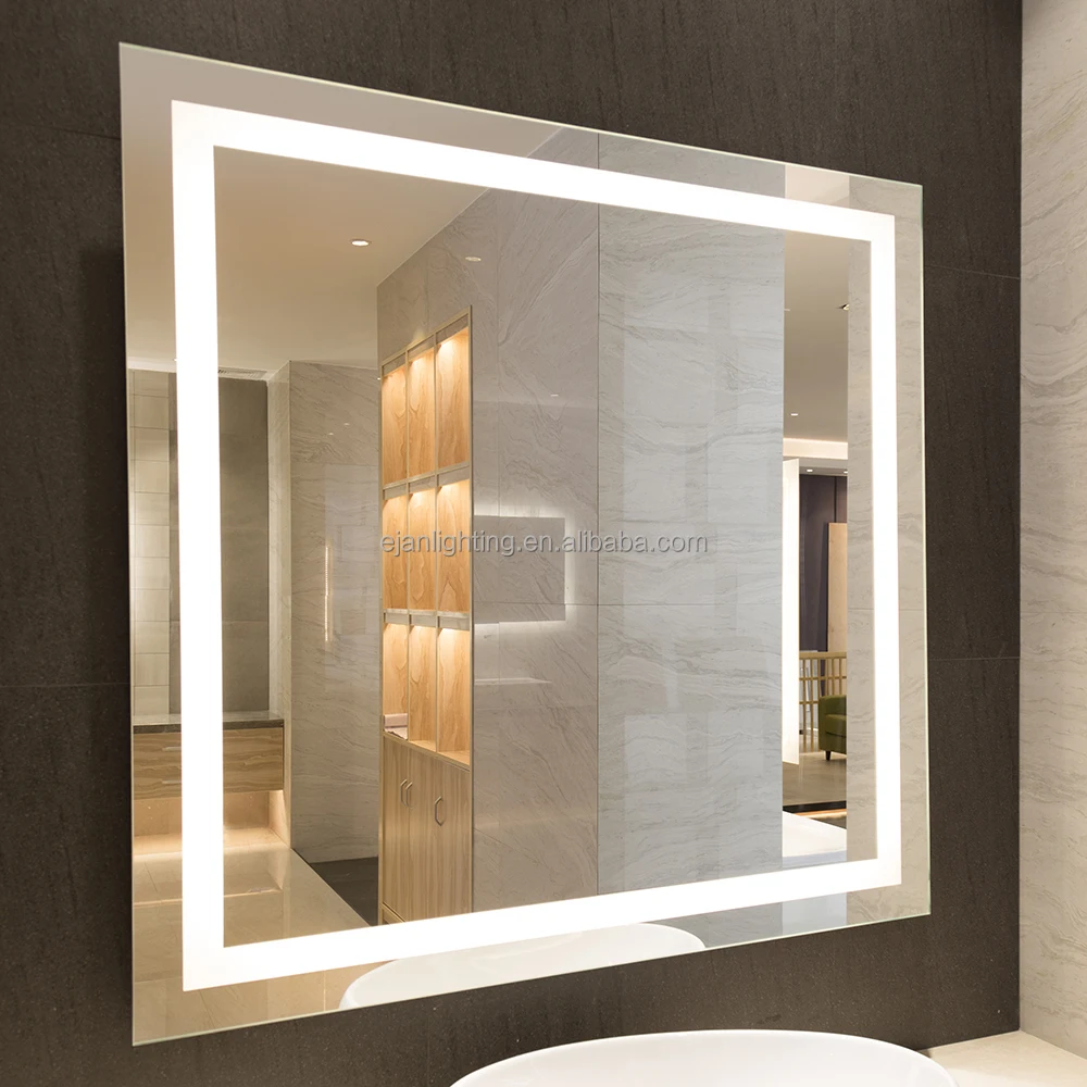 Horizontal Illuminated Frosted Strips Wall Mounted Led Back Lit Mirror Lighted Designer Horizontal Illuminated Frosted Strips Wall Mounted Led Back Lit Mirror Lighted Designer