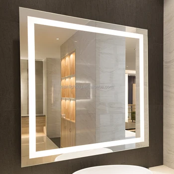 Horizontal Illuminated Frosted Strips Wall Mounted Led Back Lit Horizontal Illuminated Frosted Strips Wall Mounted Led Back Lit Mirror