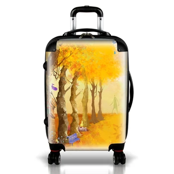 printed hard case luggage