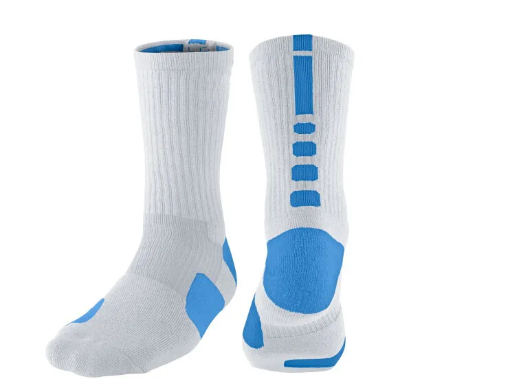 white and blue nike socks