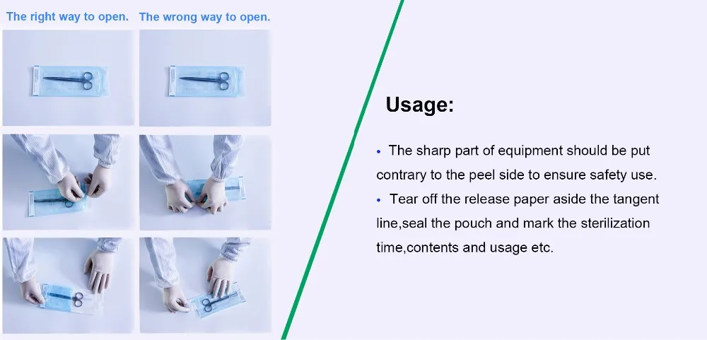 Perio Support 2.75 x 9 Sterilization Pouches with Built-In Dual