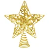 10 Inches Metal Glittered Christmas Tree Topper Star Treetop Decoration for Christmas Home Decoration