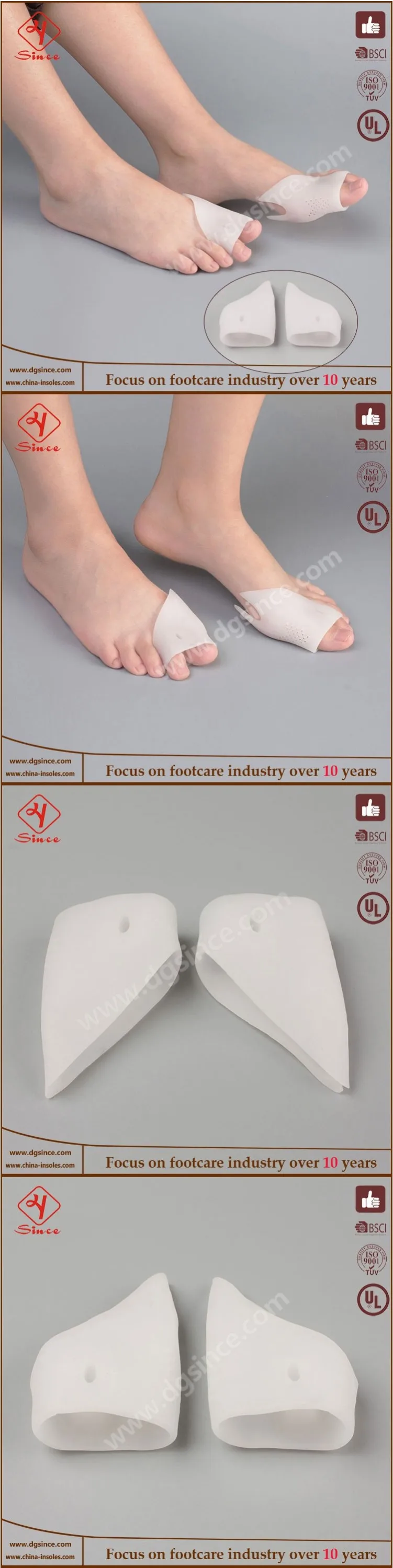 china supplier gel toe separator health orthopedic spreader feet care bunion corrector hallux valgus toe protector