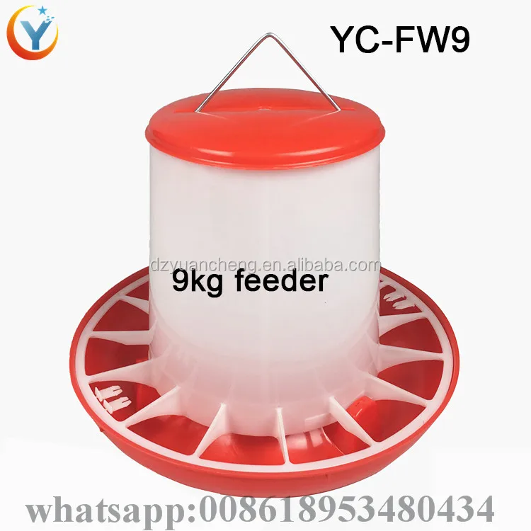Wholesale Plastic Chicken Feeder Barrel Automatic Animal Feeder For