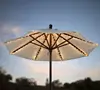 New 72 led solar garden parasol umbrella chain light 8 strut fairy string lights