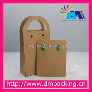 Purse Shaped Cardboard Earring Cards With Handle Bag Purse Shaped Cardboard Earring Cards With Handle Bag