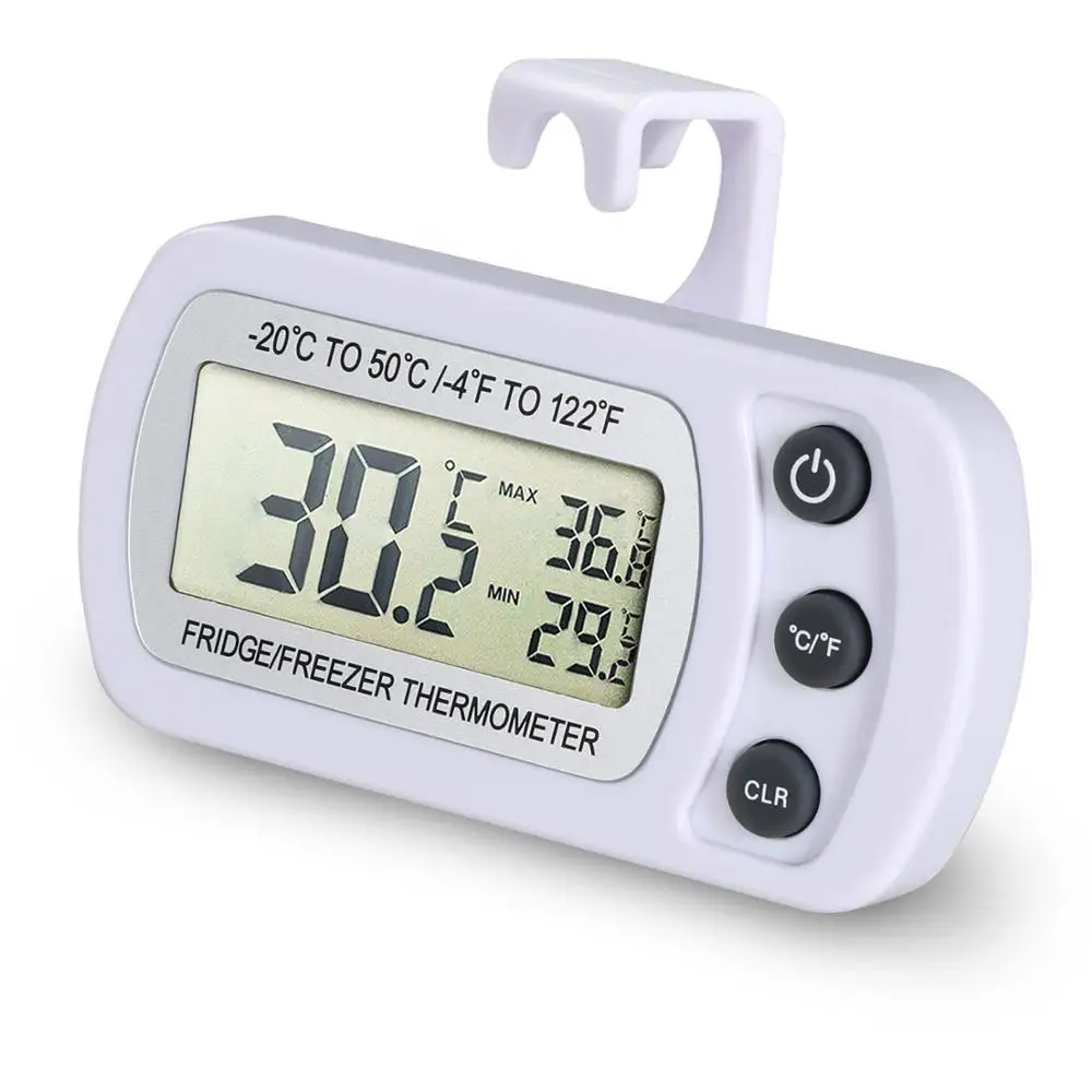 Wireless Digital Refrigerator Freezer Thermometer Alarm High Low Temperature