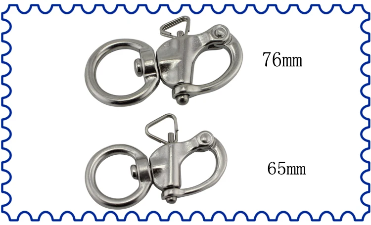 Stainless Marine Boat Round Ring Quick Release Swivel Snap Shackles
