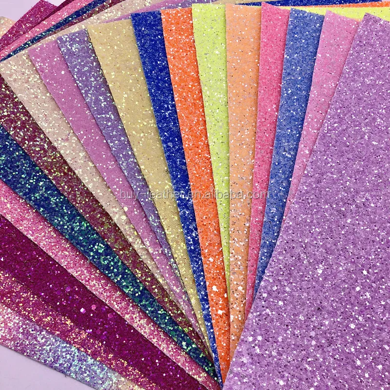 A4 Size Sheets Chunky Glitter Fabric For Diy Material Buy A4 Size