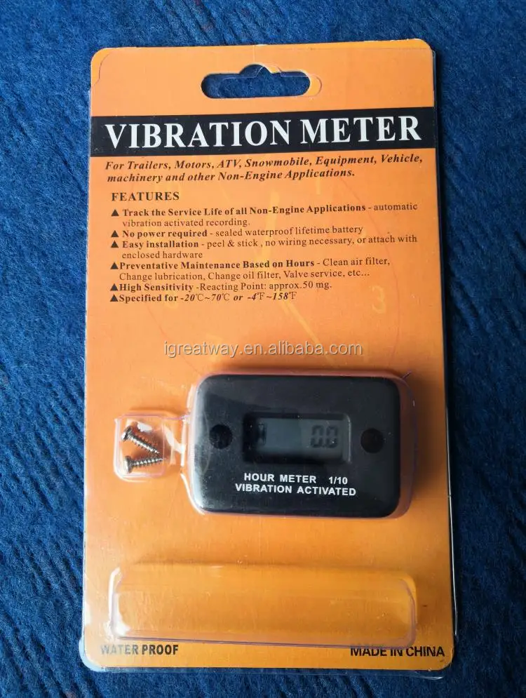 Digital Lcd Wireless Vibration Activated Hour Meter Buy Vibration