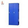 Navy Blue Double Door Clothing Store Furniture Full Height Steel Wardrobe Locker