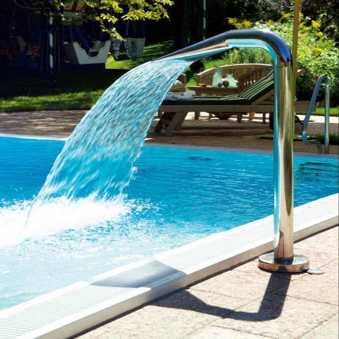 热卖不锈钢温泉设备花园瀑布室外游泳池喷泉