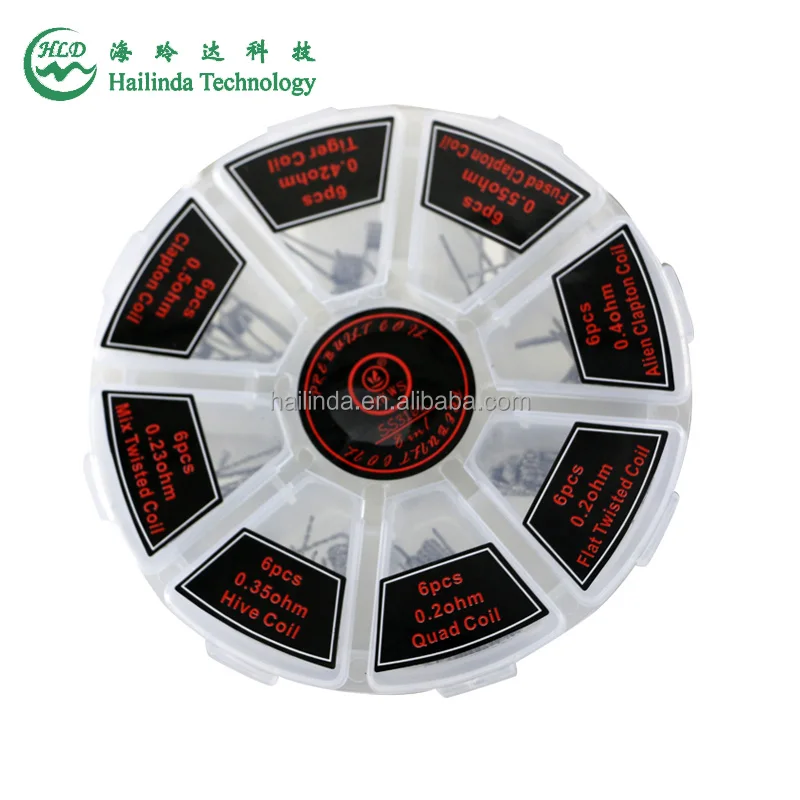 
New arrival prebuilt 8 in 1 coil box DIY vaper coil wires vape products with factory price 