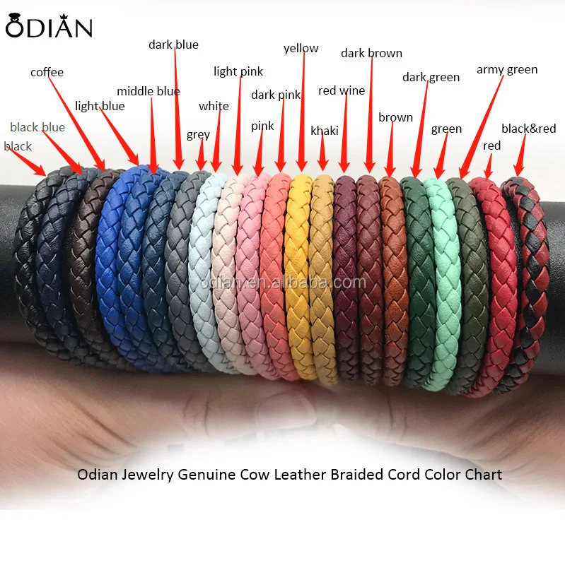 Wholesale Braided Imitation Cowhide Leather Cord Bracelets