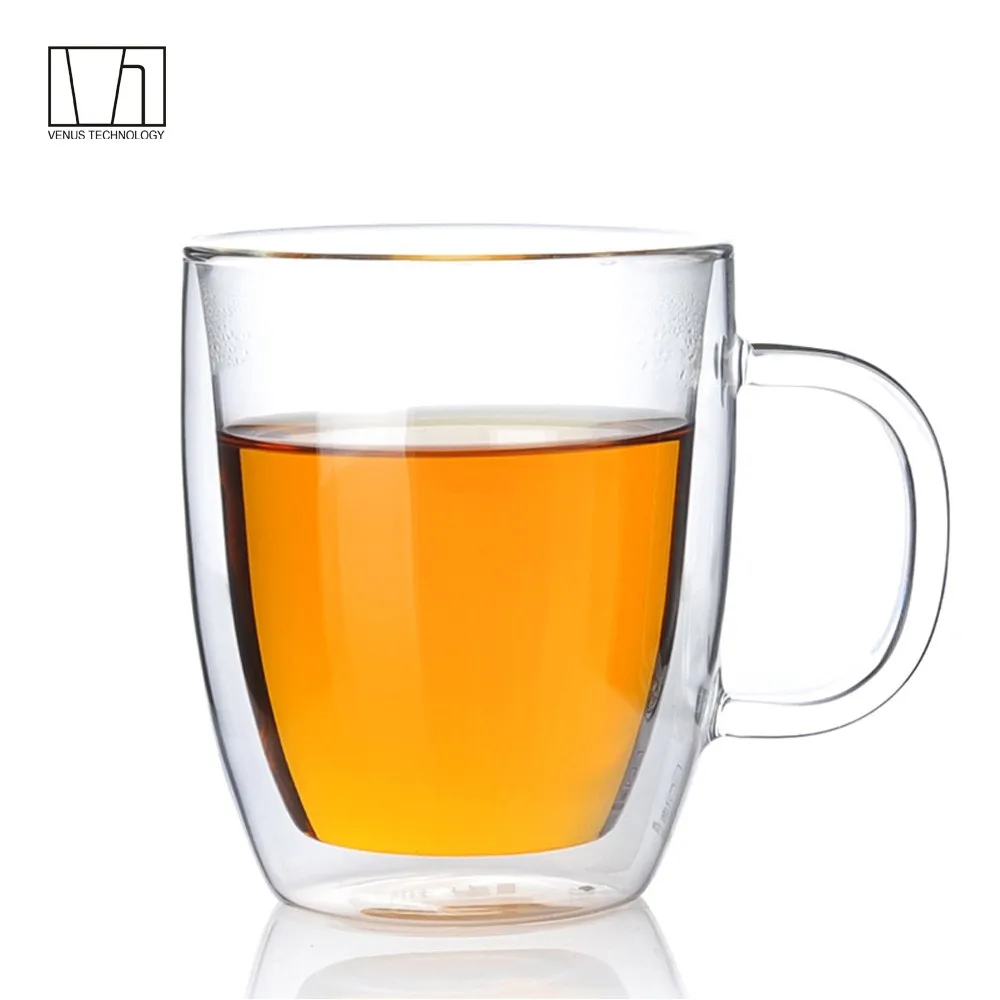 450ml handmade glass cup double wall glass tea infuser - buy