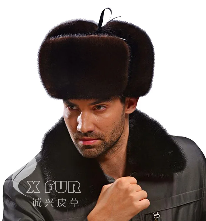 Cx C 170bファッションミンクファーロシアスタイルメンズウィンターハット Buy 冬の帽子 ロシアの冬の帽子 メンズ冬の帽子 Product On Alibaba Com