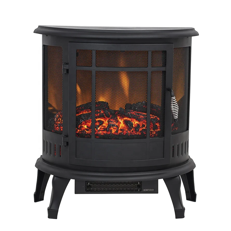 3 Side Curved Electric Fireplace Stove