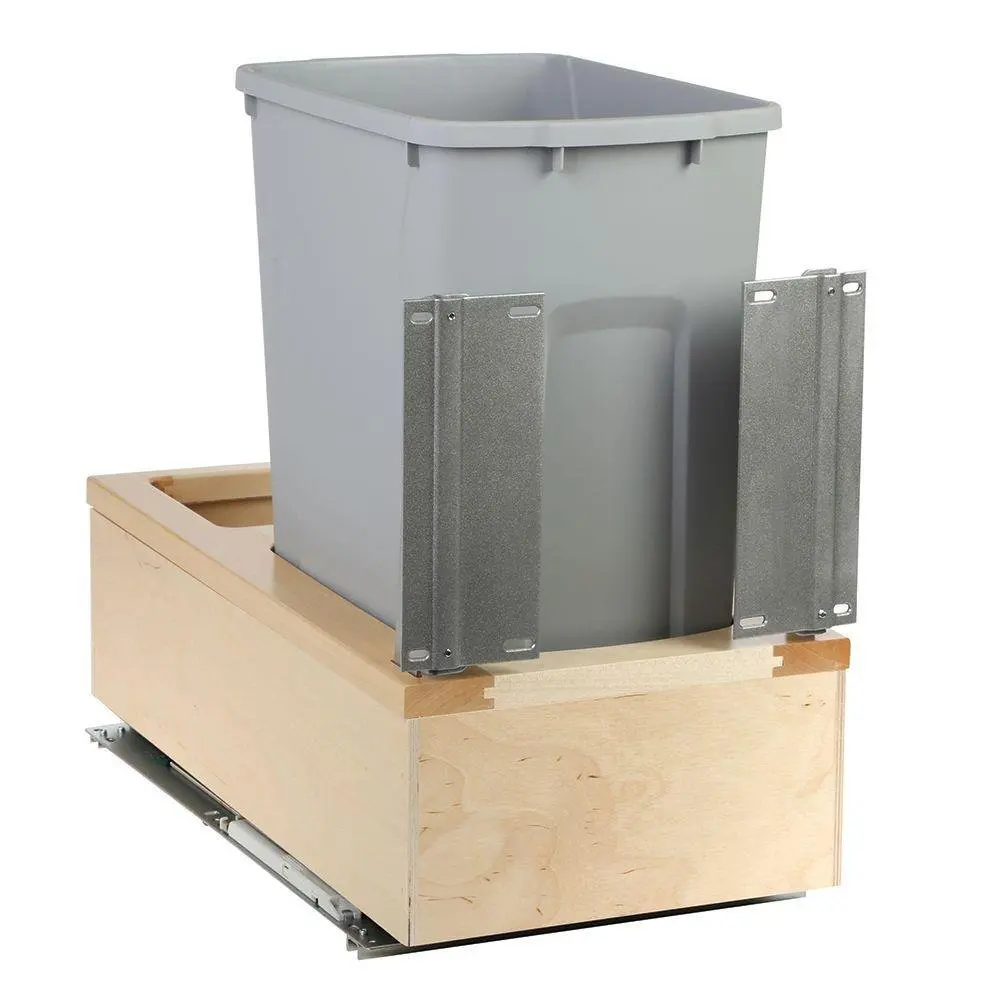 11-1/4 in. x 22-3/8 in. x 19-1/4 in. 35-Qt. Undermount Soft-Close Single Trash Can