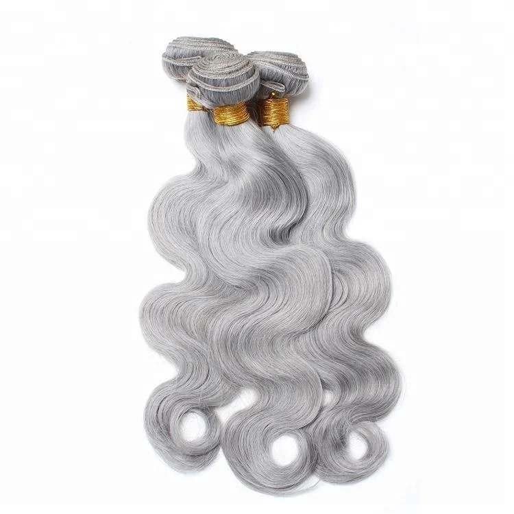 Raw Filipino Curl Human Hair Weave Shandong Grey First Lady Remy