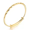 Luxury women gold vermeil copper wide cuff thread bracelet