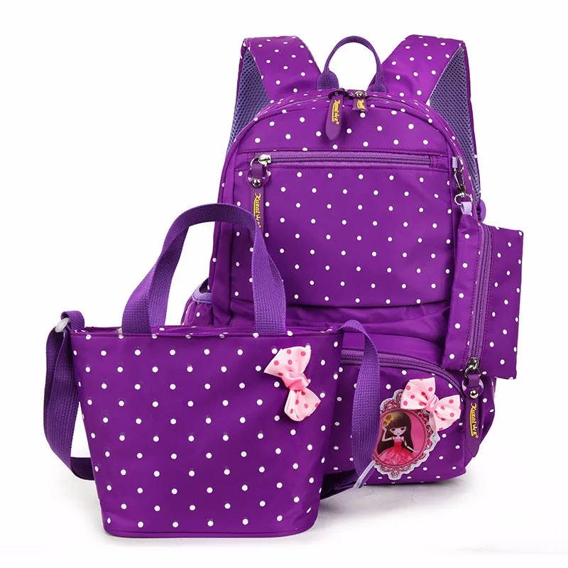 Wholesale Cute Pink Child Backpack School Bag Set For Girls Princess