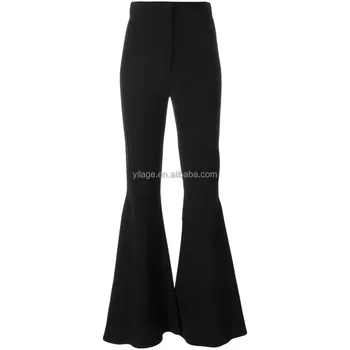 ladies black flared trousers