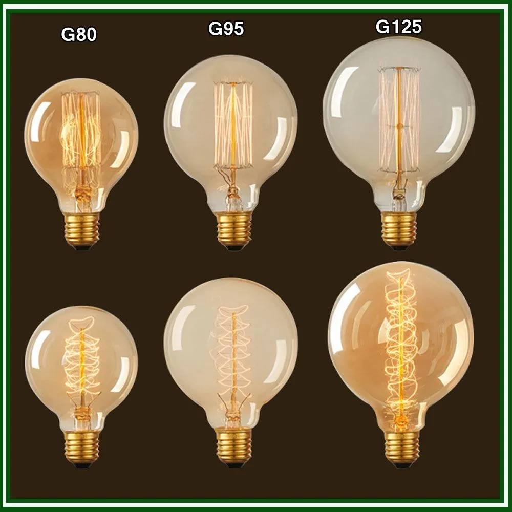 G95 Edison Bulb Vintage Type Globe Light Bulb Christmas Tree