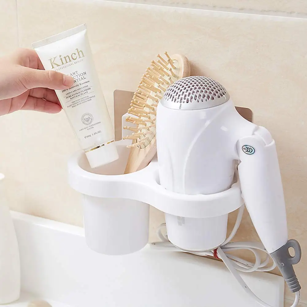 Holder Hair Dryer Find Deals On Line At Get Quotations Plabingo Hair Dryer Holder 2 In 1 Wall Mounted With Hook
