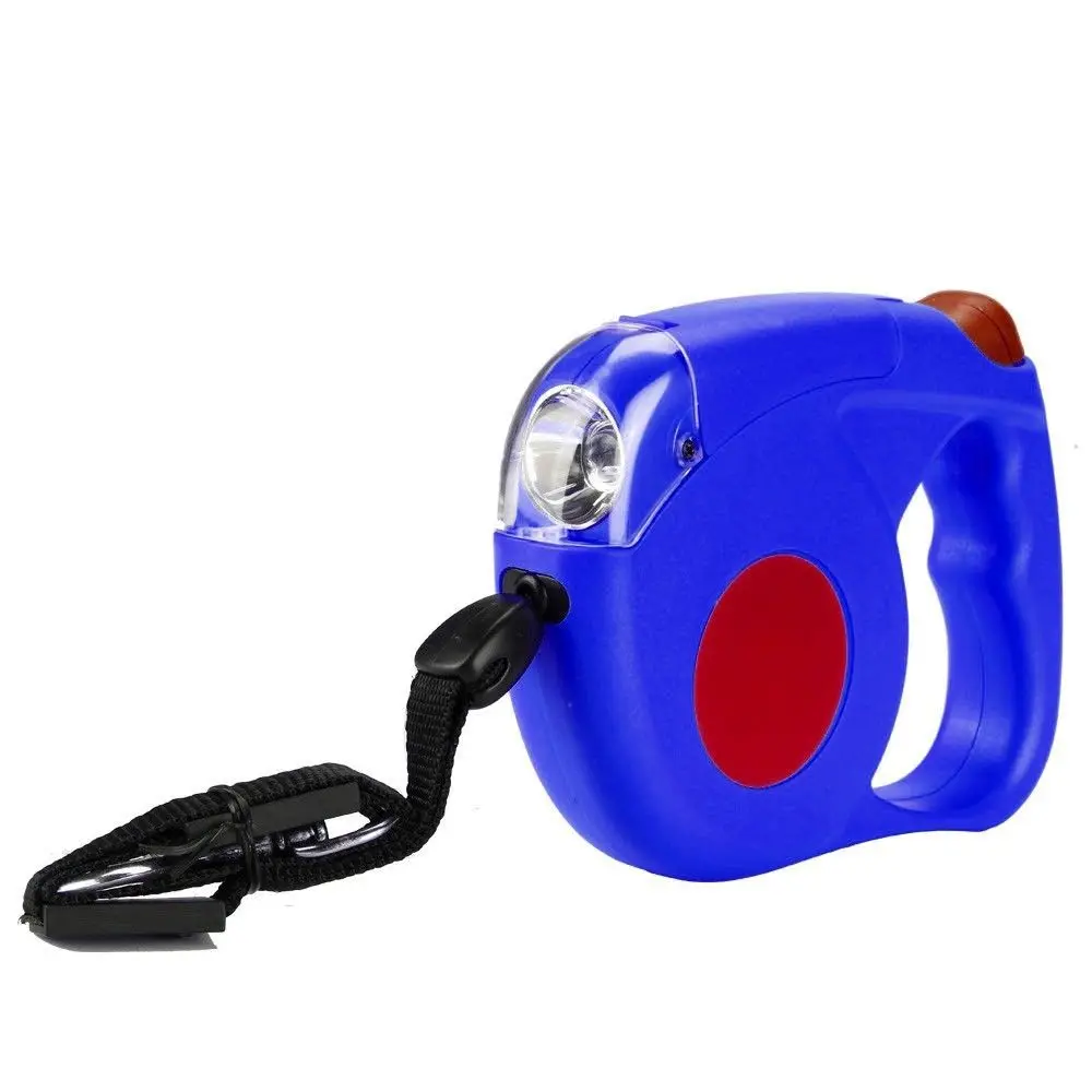 Automatic Pet Double Retractable Electric Dog Leash With Led Light