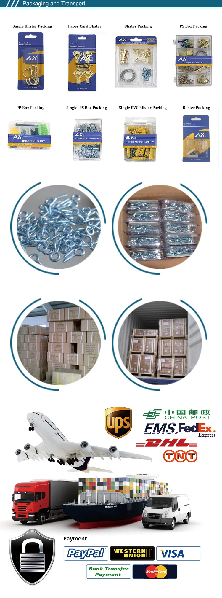 China Factory supply Zinc Plated Safety Gate Hook and Eye for Window