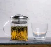 High Heat Resistance tea brewing kettle pyrex clear glass teapot set borosilicate for Flower Black Green