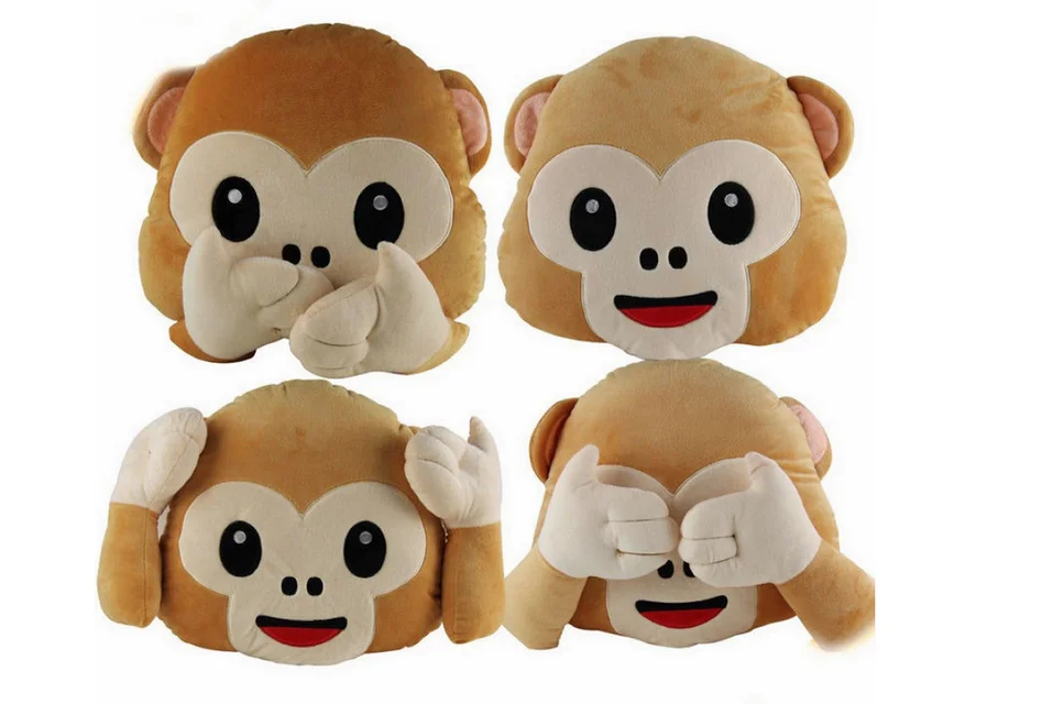 Panas menjual Emoji lucu monyet mewah bantal Emoji monyet 