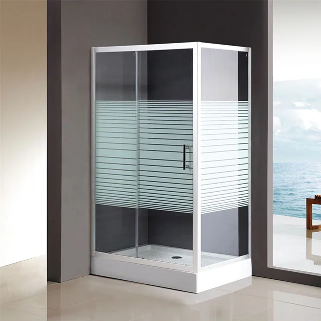 White Glass Shower Screen In Sliding Door With Walk In Tub Hot Sale