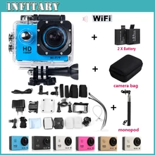 SJ4000 WiFi go pro hero 3 style Sport Camera video 30M Waterproof 1080P Full HD DVR Sport action Camera+ battery+monopod+cam bag