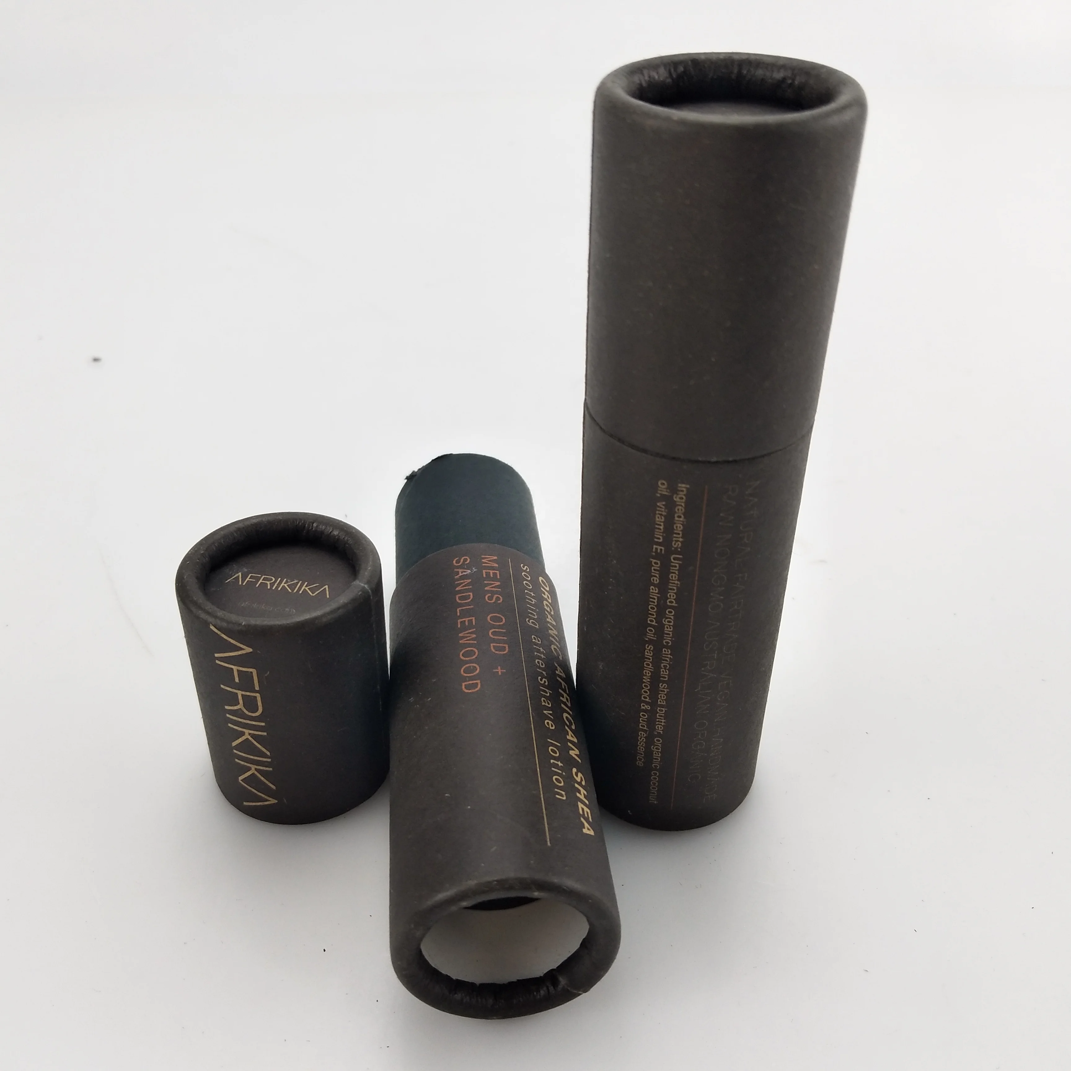 生态润唇膏管亚光黑色纸管