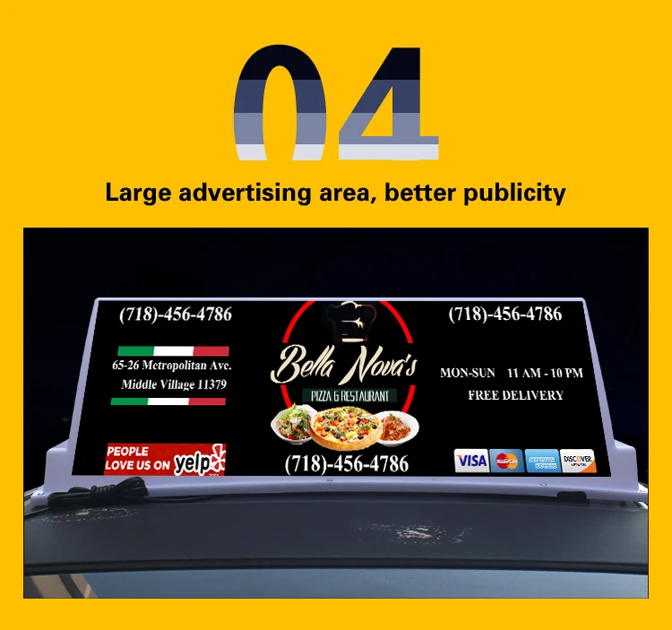 Food Advertising Box Delivery Car Top Pizza Hut Signs Buy Pizza Hut