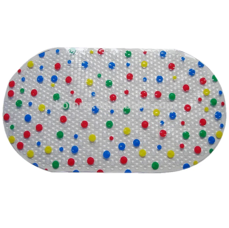 Pvc Printed Film Anti Slip Bubble Bath Mat Non Slip Dot Baby Kids