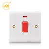 British standard 1 gang 20A DP electrical wall switch with indicator
