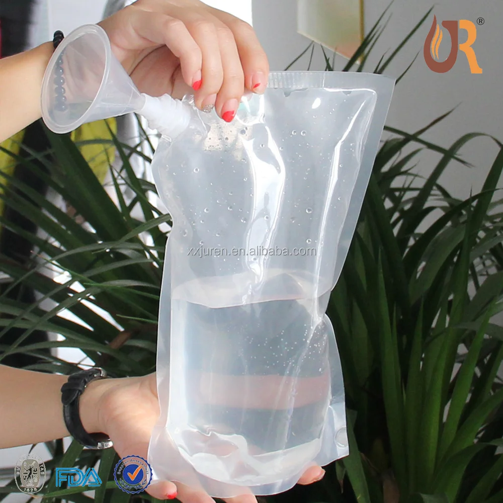 Wholesale Custom Printed Plastic Rum Runner Wine Liquid Flask With Logo