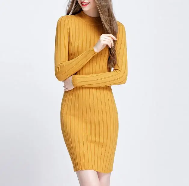 yellow winter dress