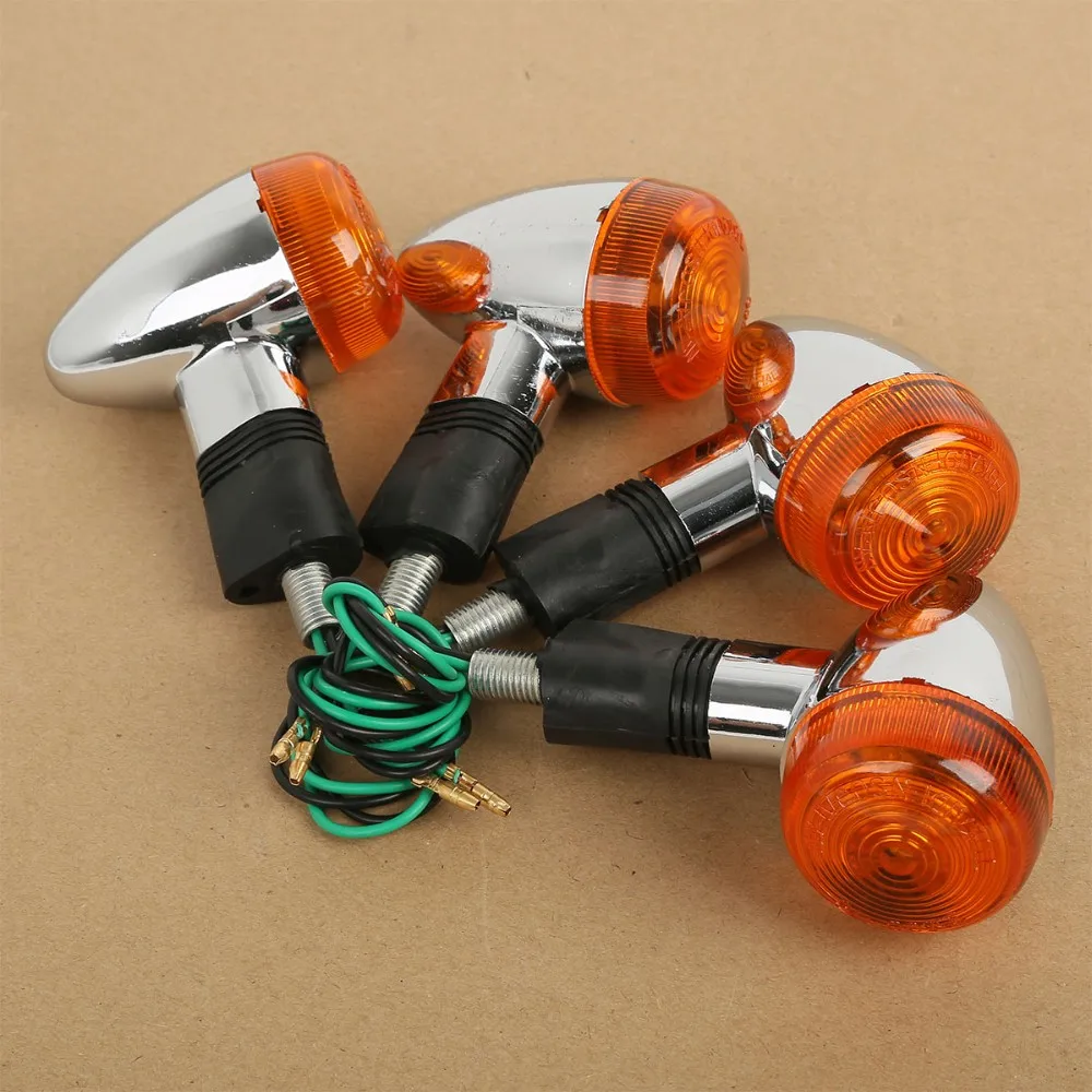 Dreamizer Mini Bullet LED Turn Signals – Amber/White DRL – Universal Fit For Dual Sport & Street Bikes